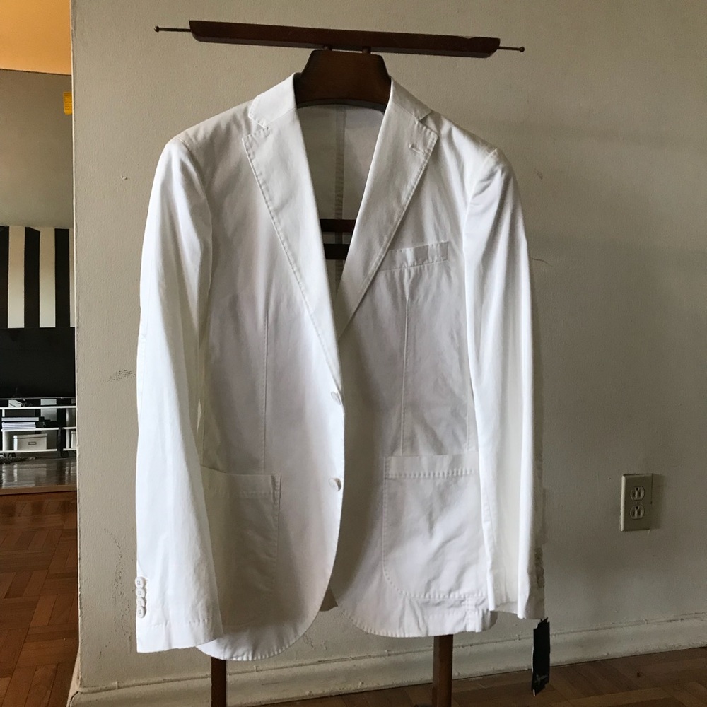 NWT Ingram white cotton blazer 46R